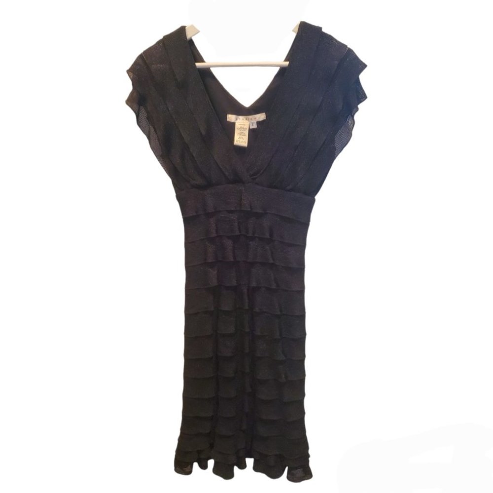 Studio M Black V-Neck Cocktail Dress